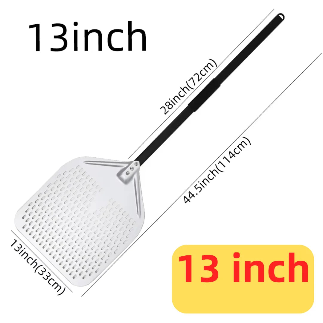 Pizza Perforated Shovel Paddle - ShortLong Handle Baking Tool for Oven - ZOOMNSTORE