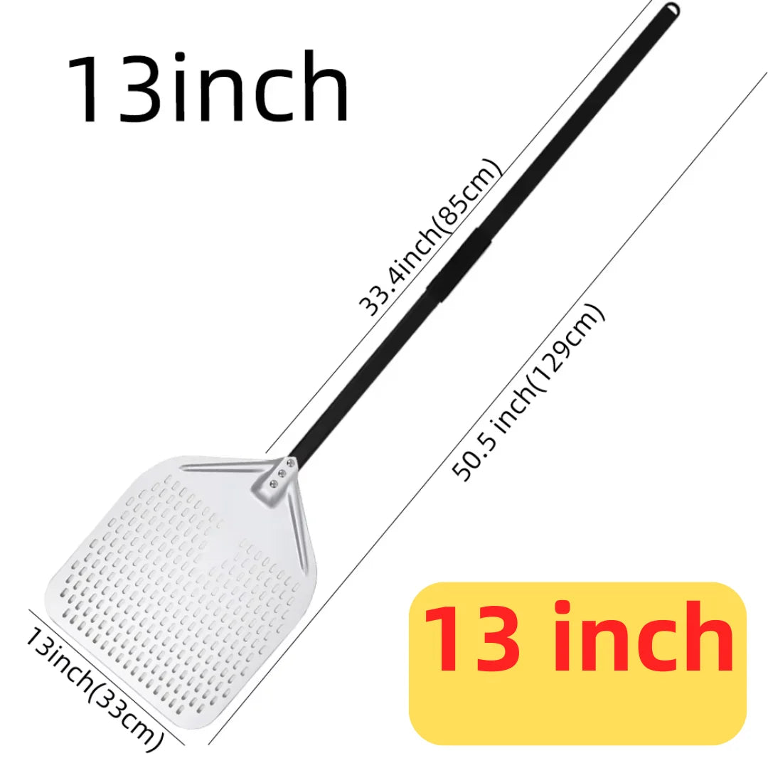 Pizza Perforated Shovel Paddle - ShortLong Handle Baking Tool for Oven - ZOOMNSTORE