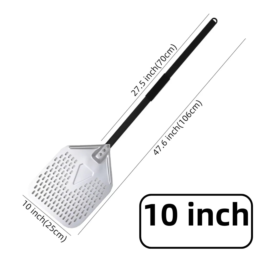 Pizza Perforated Shovel Paddle - ShortLong Handle Baking Tool for Oven - ZOOMNSTORE