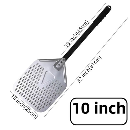 Pizza Perforated Shovel Paddle - ShortLong Handle Baking Tool for Oven - ZOOMNSTORE
