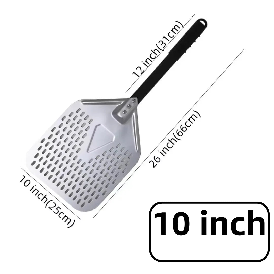Pizza Perforated Shovel Paddle - ShortLong Handle Baking Tool for Oven - ZOOMNSTORE