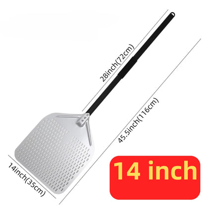 Pizza Perforated Shovel Paddle - ShortLong Handle Baking Tool for Oven - ZOOMNSTORE