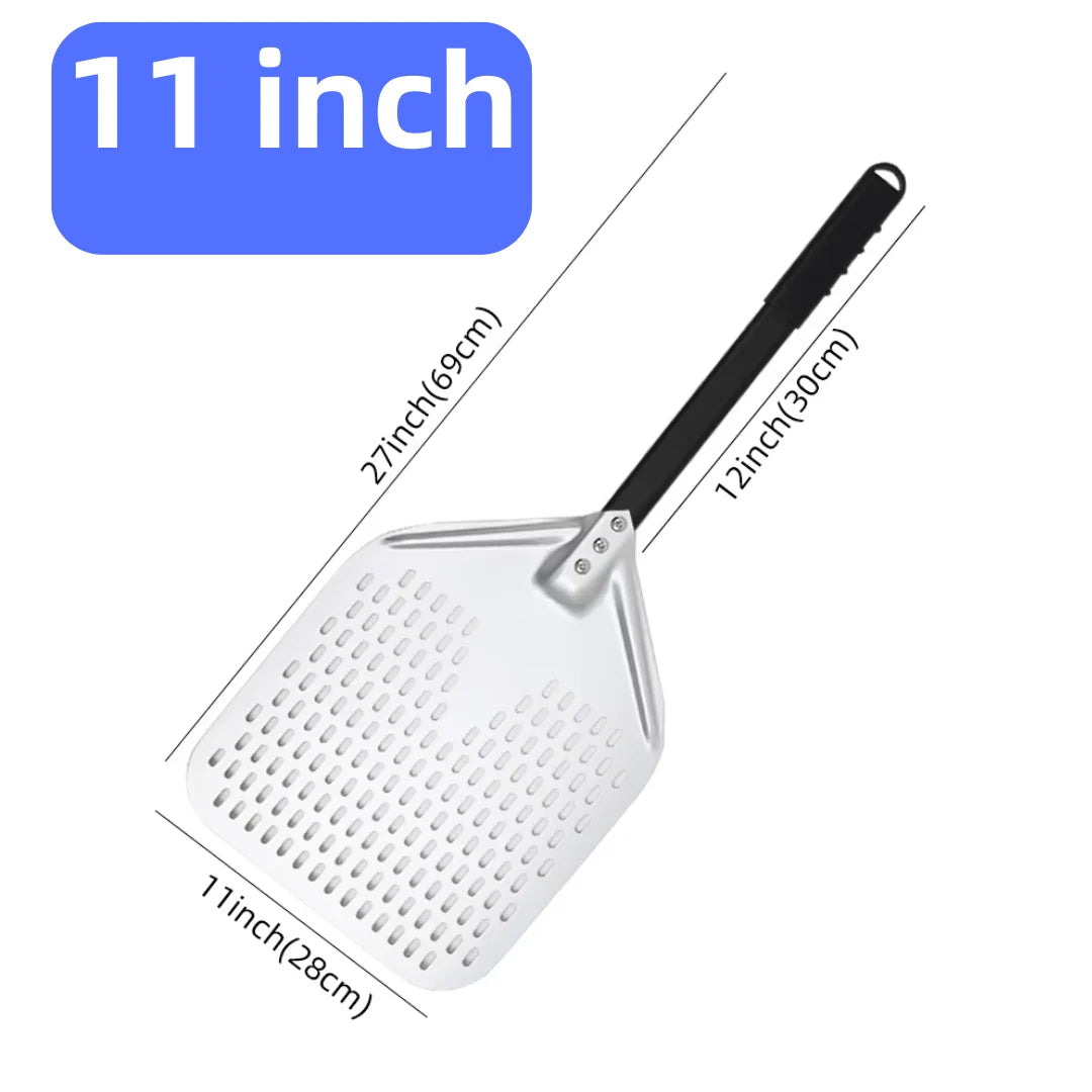 Pizza Perforated Shovel Paddle - ShortLong Handle Baking Tool for Oven - ZOOMNSTORE