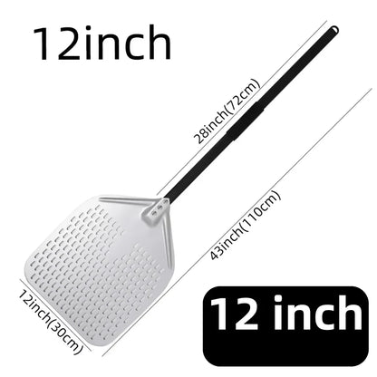 Pizza Perforated Shovel Paddle - ShortLong Handle Baking Tool for Oven - ZOOMNSTORE