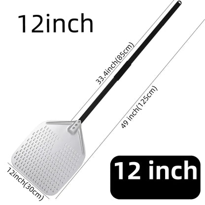 Pizza Perforated Shovel Paddle - ShortLong Handle Baking Tool for Oven - ZOOMNSTORE