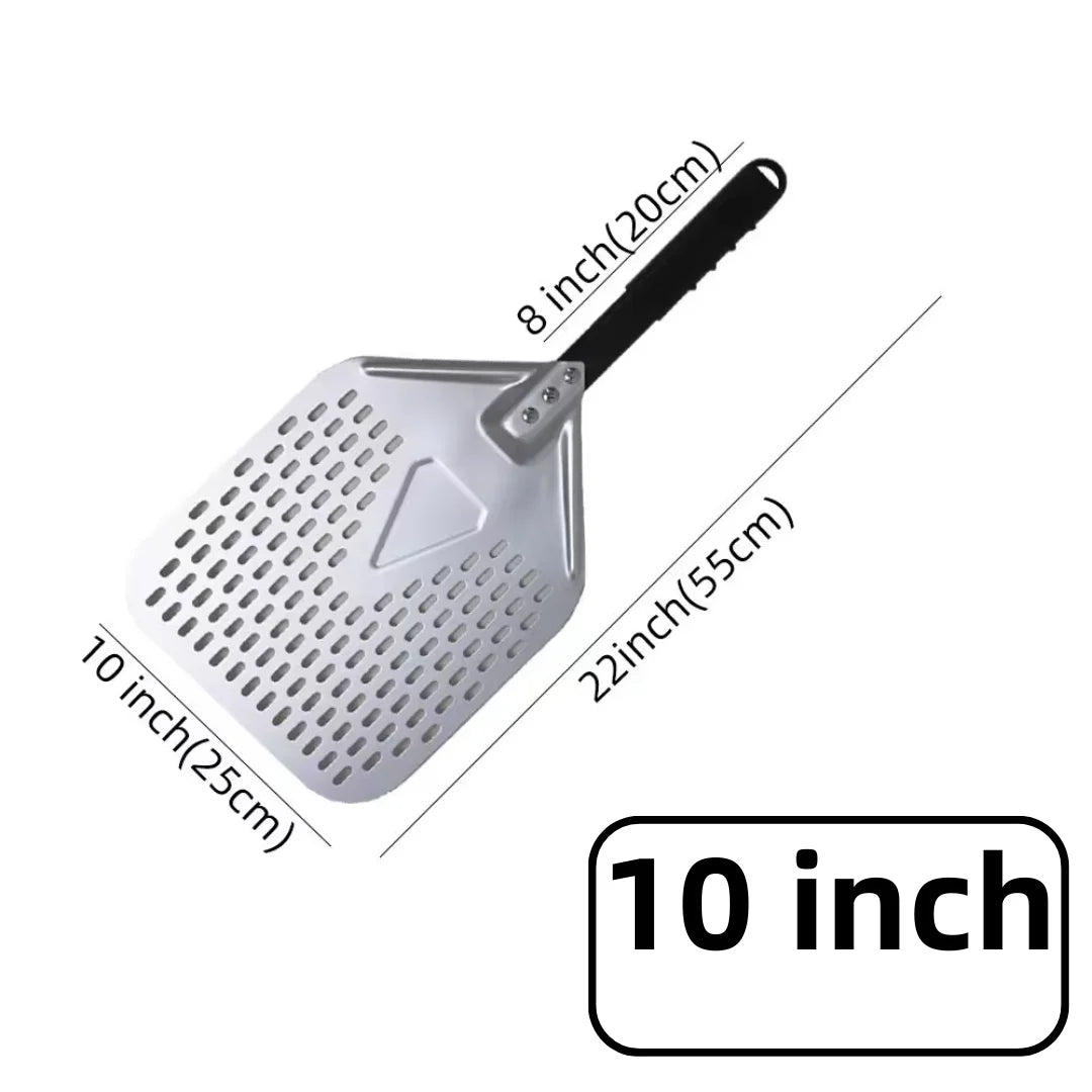 Pizza Perforated Shovel Paddle - ShortLong Handle Baking Tool for Oven - ZOOMNSTORE