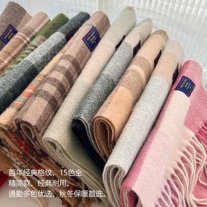 Plaid Cashmere Scarf - Warm Winter Shawl for Men and Women - ZOOMNSTORE