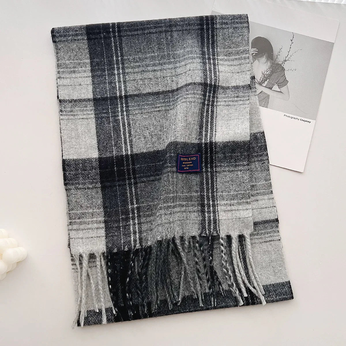 Plaid Cashmere Scarf - Warm Winter Shawl for Men and Women - ZOOMNSTORE