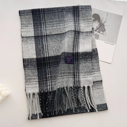 Plaid Cashmere Scarf - Warm Winter Shawl for Men and Women - ZOOMNSTORE