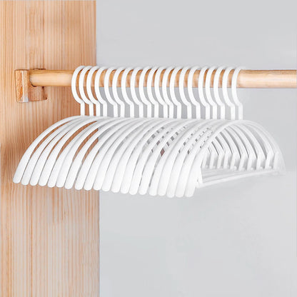 Plastic Clothes Hanger - Wide Shoulder Arc Design Semi-Circular Household Organizer - ZOOMNSTORE