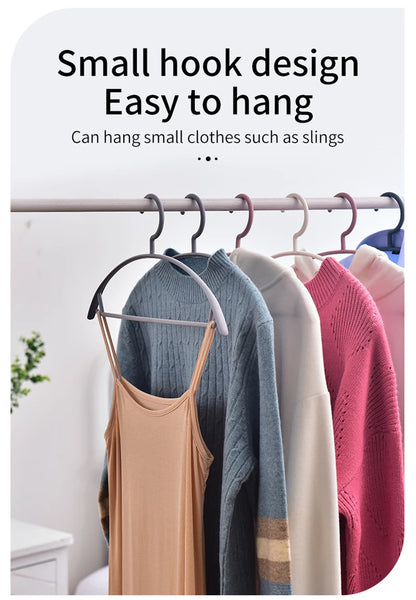 Plastic Clothes Hanger - Wide Shoulder Arc Design Semi-Circular Household Organizer - ZOOMNSTORE