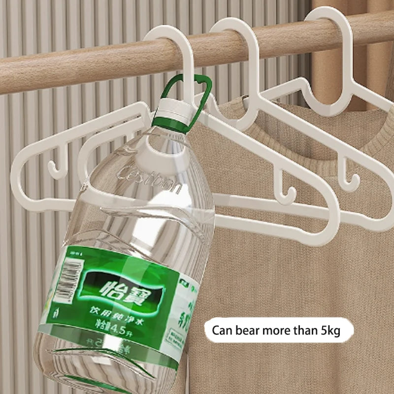 Plastic Clothes Hangers - 10Pcs Durable ABS Plastic Hanger Set | Non Slip Closet Space Saver - ZOOMNSTORE