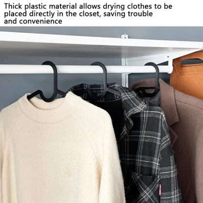 Plastic Clothes Hangers - 10Pcs Durable ABS Plastic Hanger Set | Non Slip Closet Space Saver - ZOOMNSTORE