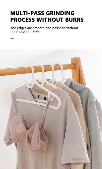 Plastic Clothes Hangers - 10Pcs Durable ABS Plastic Hanger Set | Non Slip Closet Space Saver - ZOOMNSTORE