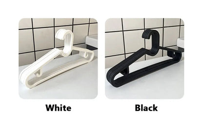 Plastic Clothes Hangers - 10Pcs Durable ABS Plastic Hanger Set | Non Slip Closet Space Saver - ZOOMNSTORE