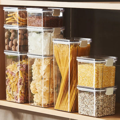 Plastic Food Storage Box - Sealed Airtight Kitchen Storage Containers for Pantry & Fridge - ZOOMNSTORE