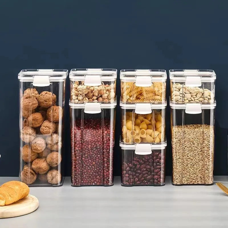 Plastic Food Storage Box - Sealed Airtight Kitchen Storage Containers for Pantry & Fridge - ZOOMNSTORE