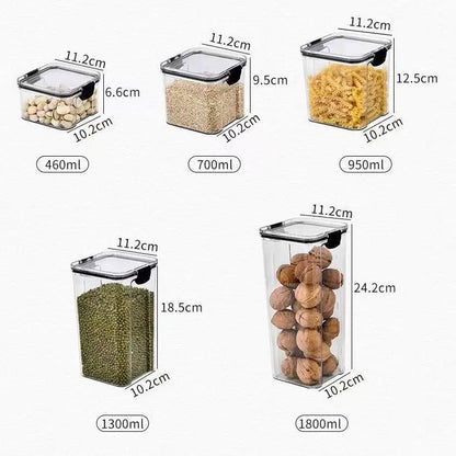 Plastic Food Storage Box - Sealed Airtight Kitchen Storage Containers for Pantry & Fridge - ZOOMNSTORE