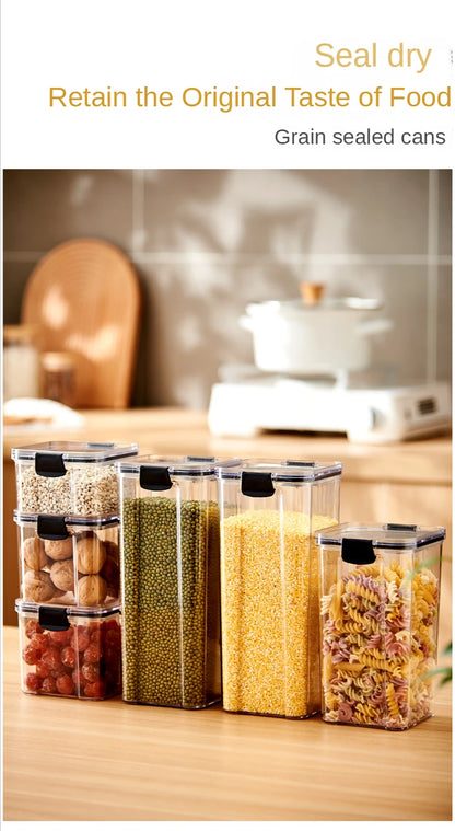 Plastic Food Storage Box - Sealed Airtight Kitchen Storage Containers for Pantry & Fridge - ZOOMNSTORE