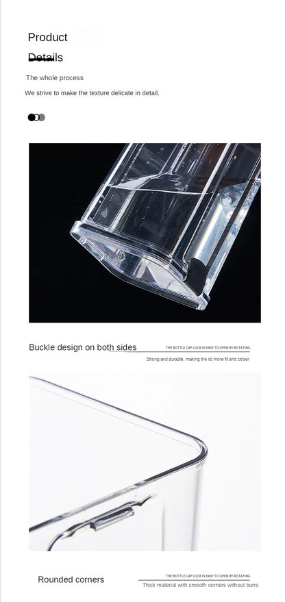 Plastic Food Storage Box - Sealed Airtight Kitchen Storage Containers for Pantry & Fridge - ZOOMNSTORE