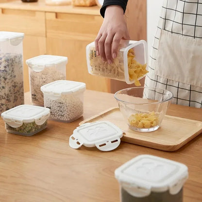 Plastic Food Storage Container - Multi Size Stackable Storage Containers for Refrigerator Use - ZOOMNSTORE