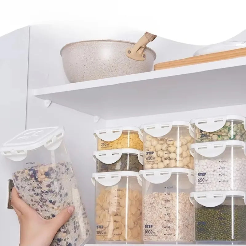 Plastic Food Storage Container - Multi Size Stackable Storage Containers for Refrigerator Use - ZOOMNSTORE
