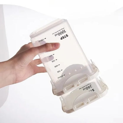 Plastic Food Storage Container - Multi Size Stackable Storage Containers for Refrigerator Use - ZOOMNSTORE