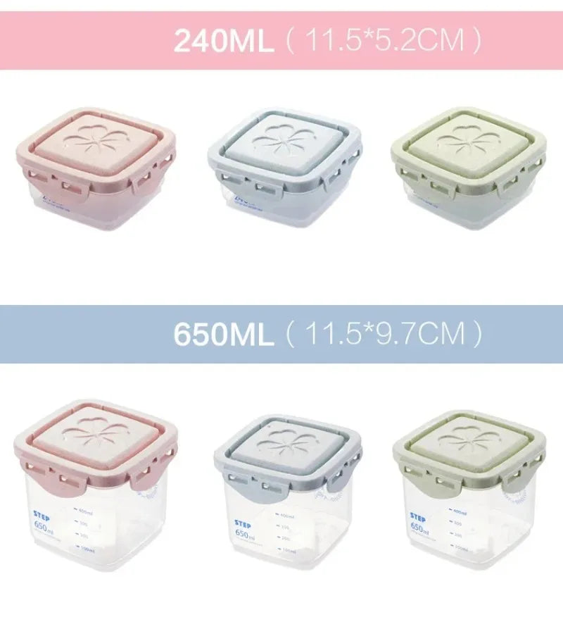 Plastic Food Storage Container - Multi Size Stackable Storage Containers for Refrigerator Use - ZOOMNSTORE