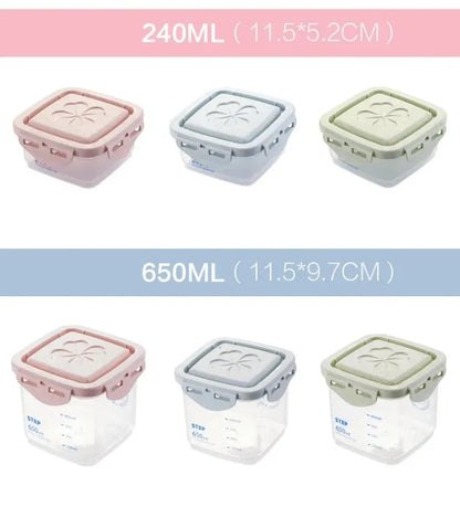 Plastic Food Storage Container - Multi Size Stackable Storage Containers for Refrigerator Use - ZOOMNSTORE