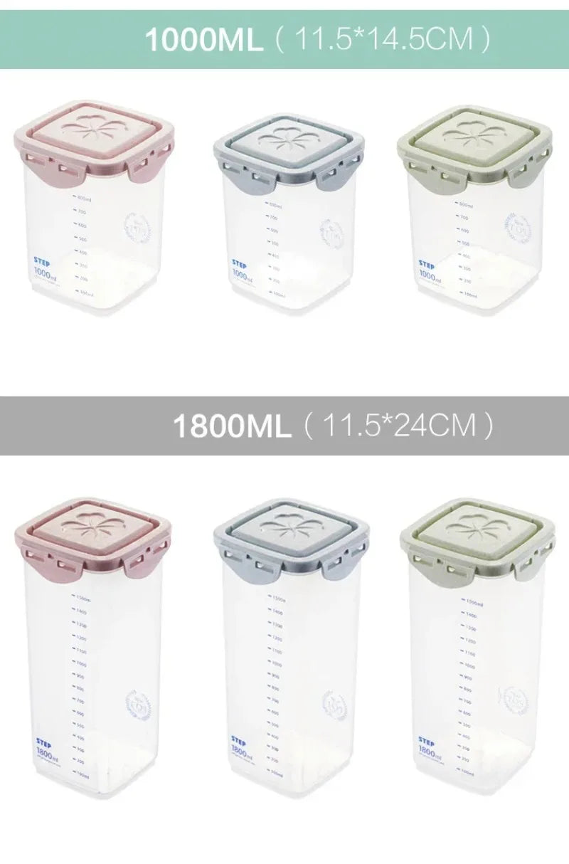 Plastic Food Storage Container - Multi Size Stackable Storage Containers for Refrigerator Use - ZOOMNSTORE