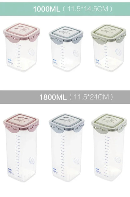 Plastic Food Storage Container - Multi Size Stackable Storage Containers for Refrigerator Use - ZOOMNSTORE