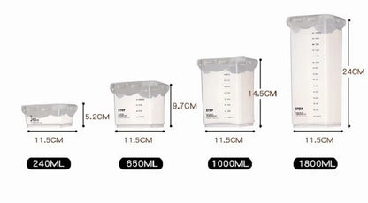 Plastic Food Storage Container - Multi Size Stackable Storage Containers for Refrigerator Use - ZOOMNSTORE