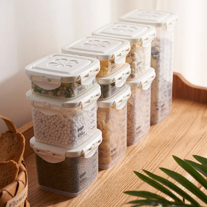 Plastic Food Storage Container - Multi Size Stackable Storage Containers for Refrigerator Use - ZOOMNSTORE