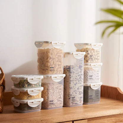 Plastic Food Storage Container - Multi Size Stackable Storage Containers for Refrigerator Use - ZOOMNSTORE
