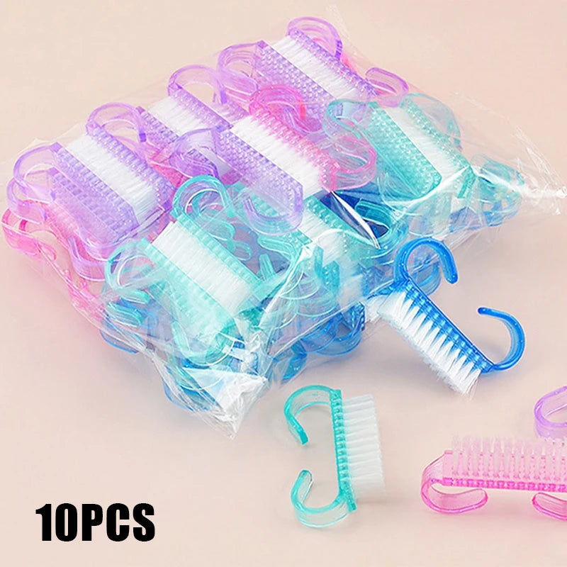 Plastic Nail Brushes - Soft Cleaning  Scrubbing Tools for Nail Art Manicure - ZOOMNSTORE