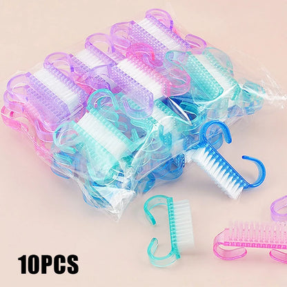 Plastic Nail Brushes - Soft Cleaning  Scrubbing Tools for Nail Art Manicure - ZOOMNSTORE