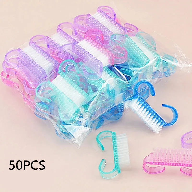 Plastic Nail Brushes - Soft Cleaning  Scrubbing Tools for Nail Art Manicure - ZOOMNSTORE