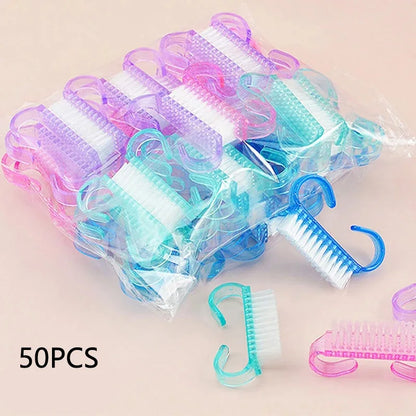 Plastic Nail Brushes - Soft Cleaning  Scrubbing Tools for Nail Art Manicure - ZOOMNSTORE