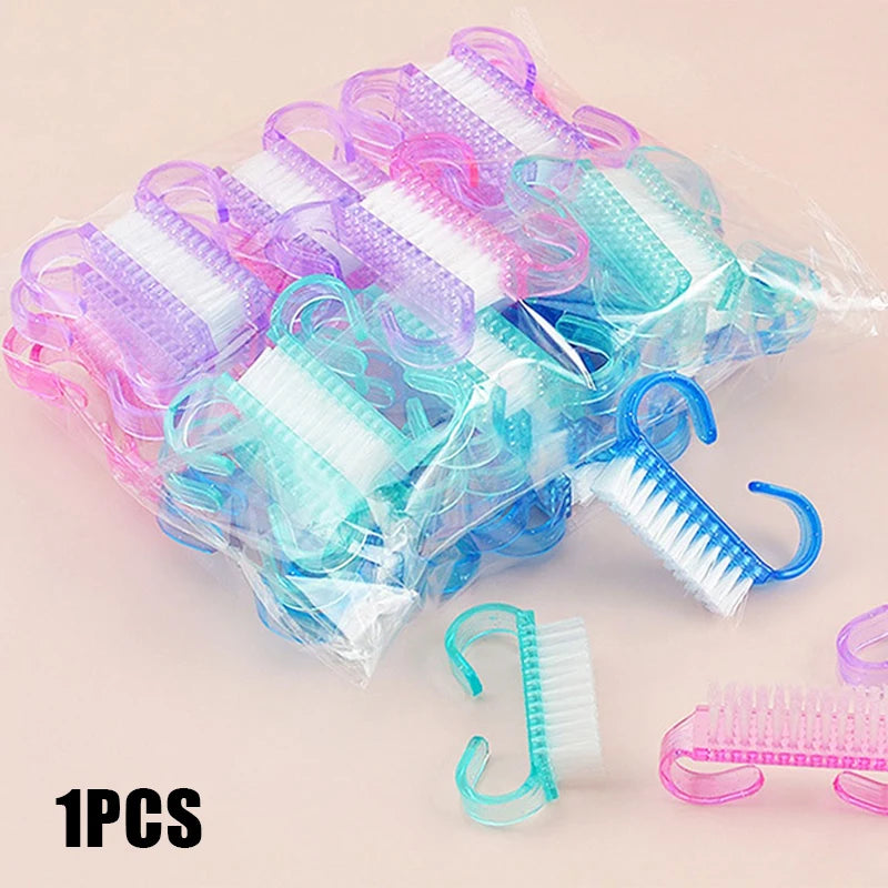 Plastic Nail Brushes - Soft Cleaning  Scrubbing Tools for Nail Art Manicure - ZOOMNSTORE