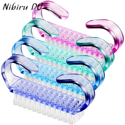 Plastic Nail Brushes - Soft Cleaning  Scrubbing Tools for Nail Art Manicure - ZOOMNSTORE