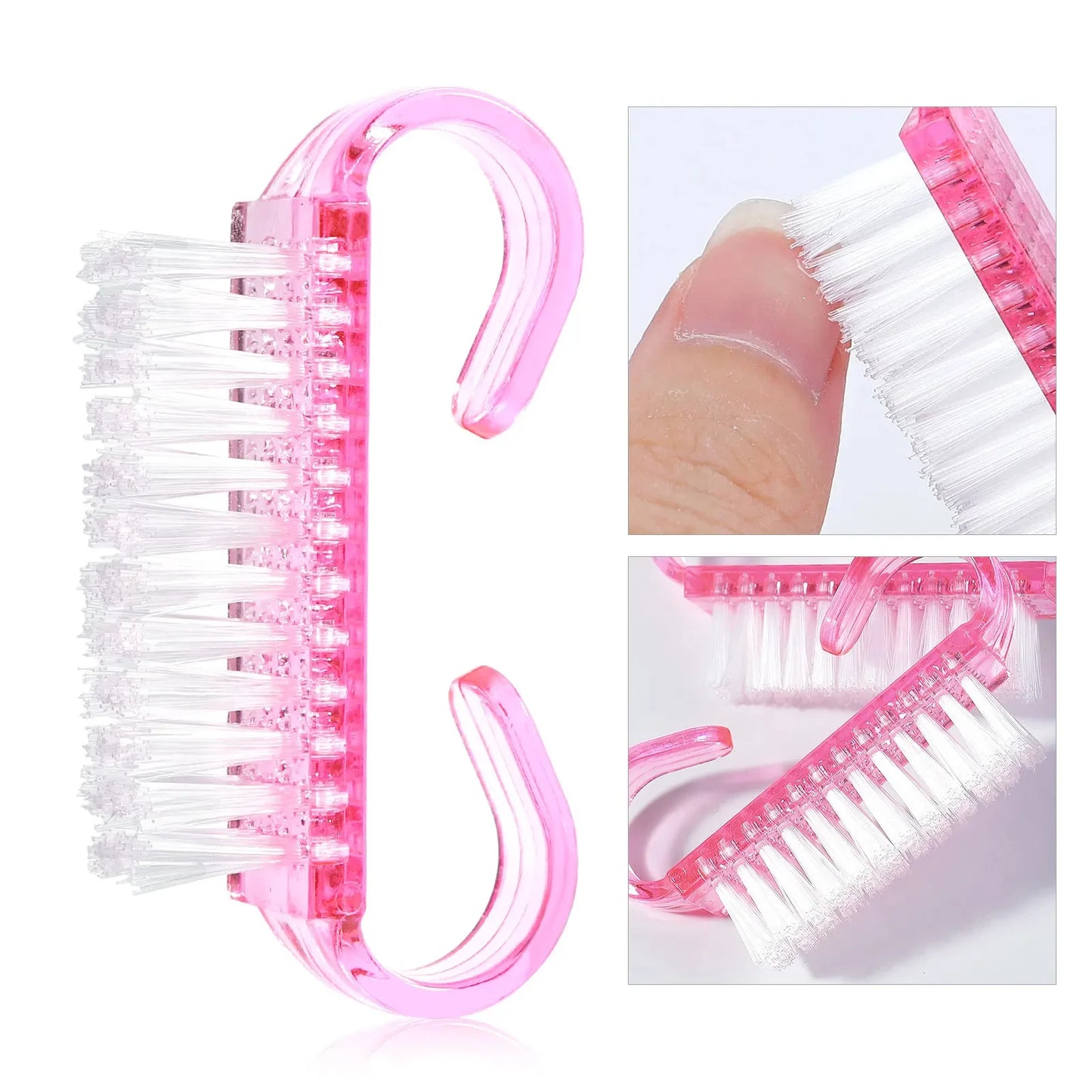 Plastic Nail Brushes - Soft Cleaning  Scrubbing Tools for Nail Art Manicure - ZOOMNSTORE