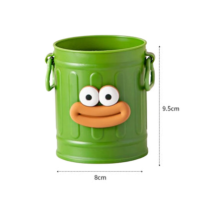 Plastic Pencil Holder - Cute Long Legged Desk Organizer with Letter Stickers - ZOOMNSTORE