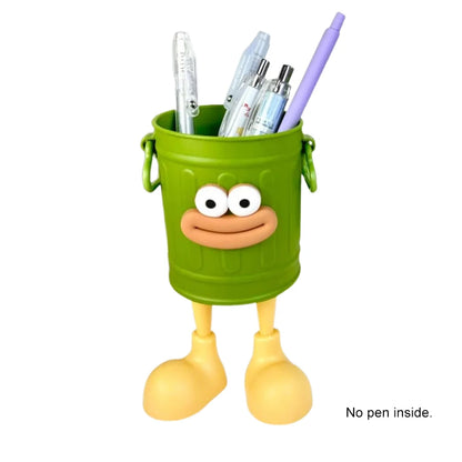 Plastic Pencil Holder - Cute Long Legged Desk Organizer with Letter Stickers - ZOOMNSTORE