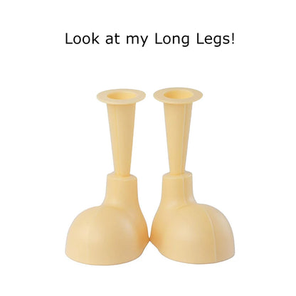 Plastic Pencil Holder - Cute Long Legged Desk Organizer with Letter Stickers - ZOOMNSTORE