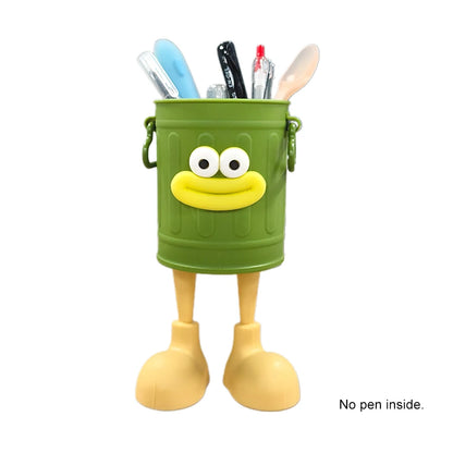 Plastic Pencil Holder - Cute Long Legged Desk Organizer with Letter Stickers - ZOOMNSTORE