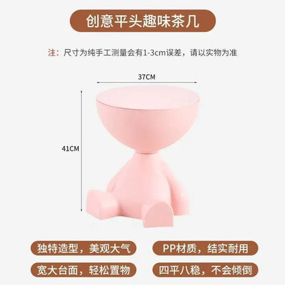 Light Luxury Cartoon Coffee Table - Creative Small Plastic Side Table - ZOOMNSTORE