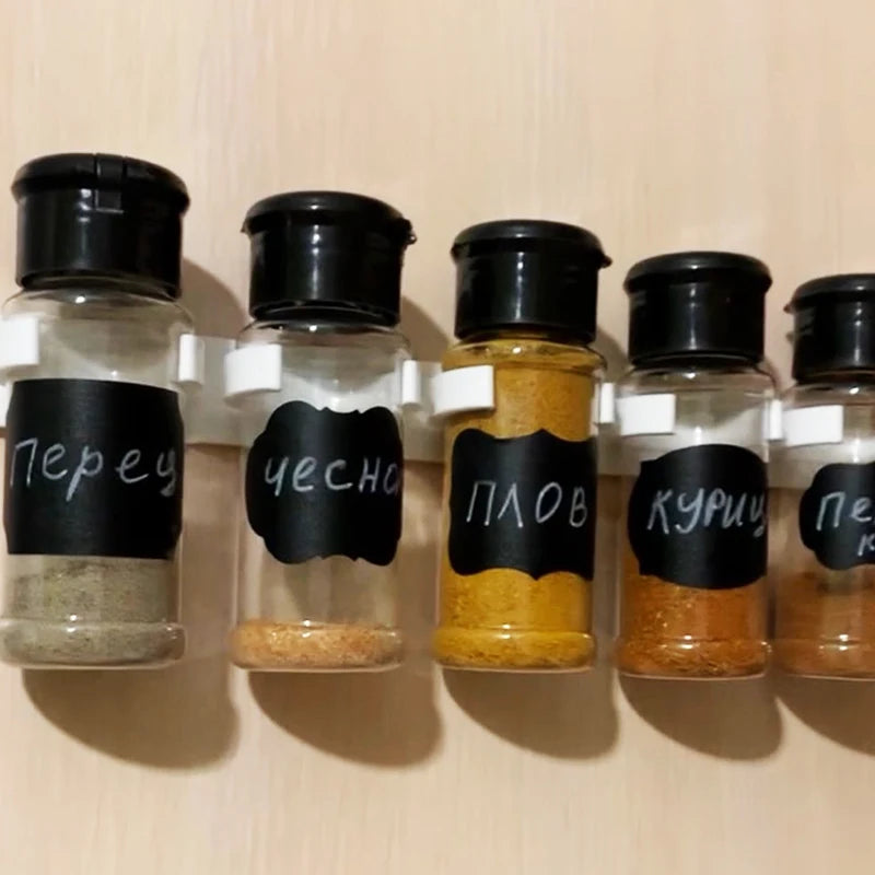 Spice Jars Seasoning Shaker Bottles Plastic Kitchen Spices Storage Condiment Jar Salt Pepper Boxes Kitchen Spice Organizer Rack - ZOOMNSTORE