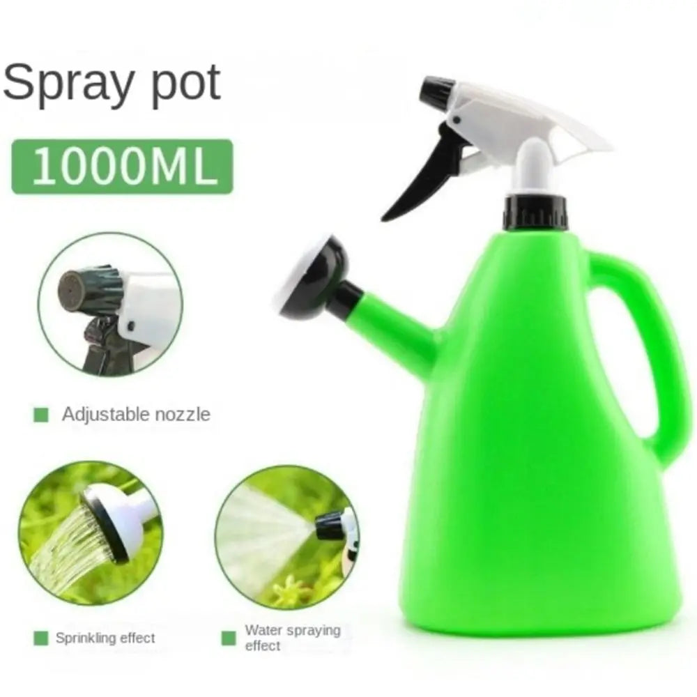 Plastic Watering Can - 1 Liter Durable Garden Watering Pot with Adjustable Spray Nozzle - ZOOMNSTORE