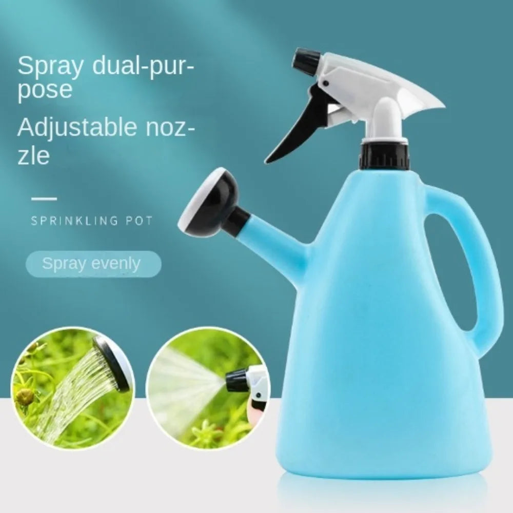 Plastic Watering Can - 1 Liter Durable Garden Watering Pot with Adjustable Spray Nozzle - ZOOMNSTORE