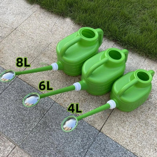 Plastic Watering Can With Detachable Shower Head – Ergonomic Curved Handle, Precise Pouring Spout, 4L/6L/8L Capacity - ZOOMNSTORE